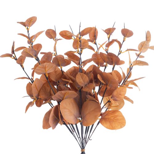 Apple Leaf Branch Bundle, 10 Stems, 28cm Tall - Yellowish Brown