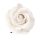 Rose Silk Flower Head, 8cm - White