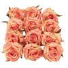 Rose Silk Flower Head, 8cm - Orange