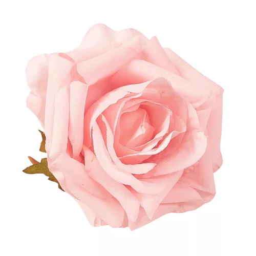 Rose Silk Flower Head, 8cm - Light Pink
