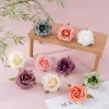 Rose Silk Flower Head, 8cm - Light Pink