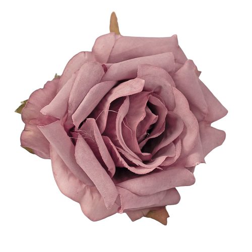 Rose Silk Flower Head, 8cm - Light Purple