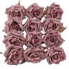 Rose Silk Flower Head, 8cm - Light Purple