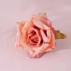 Rose Silk Flower Head, 8cm - Dark Pink