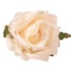 Rose Silk Flower Head, 8cm - Champagne