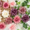Dahlia Silk Flower Head, 8cm - Pink