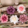 Dahlia Silk Flower Head, 8cm - Pink