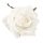 Velvet Rose Head, 8cm - White