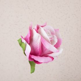 Bársony rózsafej, 8cm - Rózsaszín