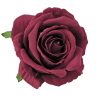 Velvet Rose Head, 8cm - Dark Burgundy