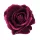 Velvet Rose Head, 8cm - Burgundy