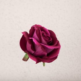 Bársony rózsafej, 8cm - Bordó