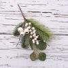 Winter Branch with Pine, Leaves, and Berries, 37cm Tall