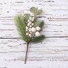 Winter Branch with Pine, Leaves, and Berries, 37cm Tall