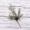 Winter Branch with Pine, Leaves, and Berries, 34cm Tall