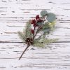 Winter Branch with Pine, Eucalyptus, Berries, and Pinecone, 31cm Tall