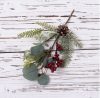 Winter Branch with Pine, Eucalyptus, Berries, and Pinecone, 31cm Tall