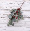 Jingle Winter Branch with Leaves and Berries, 49cm Tall