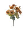 Sunflower Silk Flower Bouquet, Height: 42cm, Flower Head Diameter: 9cm - Light Coffee