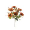 Sunflower Silk Flower Bouquet, Height: 42cm, Flower Head Diameter: 9cm - Orange