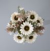 Sunflower Silk Flower Bouquet, Height: 42cm, Flower Head Diameter: 9cm - White