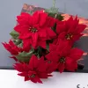 Poinsettia Bouquet, 5 Stems, Height: 37cm, Flower Head Diameter: 13.5cm