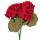 Geranium Silk Flower Bouquet, 5 Stems, Height: 33cm - Red