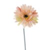 Gerbera Silk Flower Stem, Height: 55cm, Flower Head Diameter: 10cm - Peach