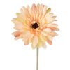 Gerbera Silk Flower Stem, Height: 55cm, Flower Head Diameter: 10cm - Peach