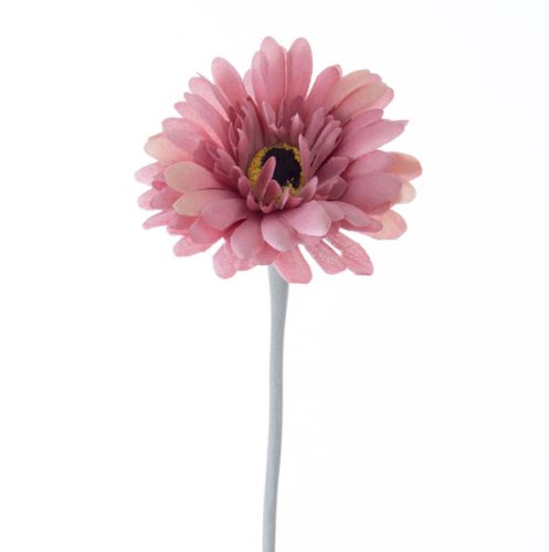 Gerbera selyemvirág szál, magasság: 55cm, virágfej átmérő: 10cm - Őszi rózsaszín