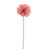 Gerbera Silk Flower Stem, Height: 55cm, Flower Head Diameter: 10cm - Autumn Pink