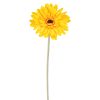 Gerbera Silk Flower Stem, Height: 55cm, Flower Head Diameter: 10cm - Yellow