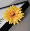 Gerbera Silk Flower Stem, Height: 55cm, Flower Head Diameter: 10cm - Yellow