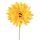 Gerbera Silk Flower Stem, Height: 55cm, Flower Head Diameter: 10cm - Light Yellow