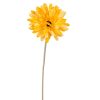 Gerbera Silk Flower Stem, Height: 55cm, Flower Head Diameter: 10cm - Light Yellow