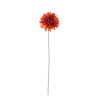 Gerbera Silk Flower Stem, Height: 55cm, Flower Head Diameter: 10cm - Dark Orange