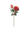 Velvety Silk Rose Branch, Height: 36cm - Orange