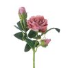 Velvety Silk Rose Branch, Height: 36cm - Pink