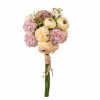 Ranunculus Silk Flower Ball Bouquet, Height: 35cm - Pale Lilac White