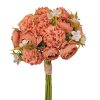 Ranunculus Silk Flower Ball Bouquet, Height: 35cm - Brown