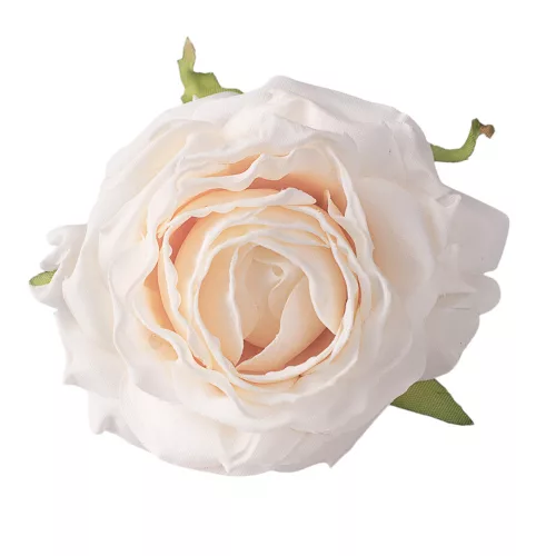 Rose Silk Flower Head, 7.5cm - Cream