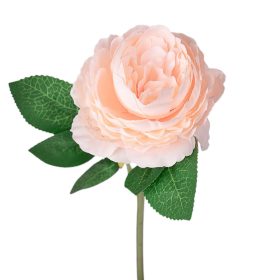 Selyemvirág rózsa szál, 28cm magas - Pezsgő