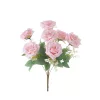 Rózsa selyemvirág csokor, 7 ágú, 41cm magas - Rózsaszín
