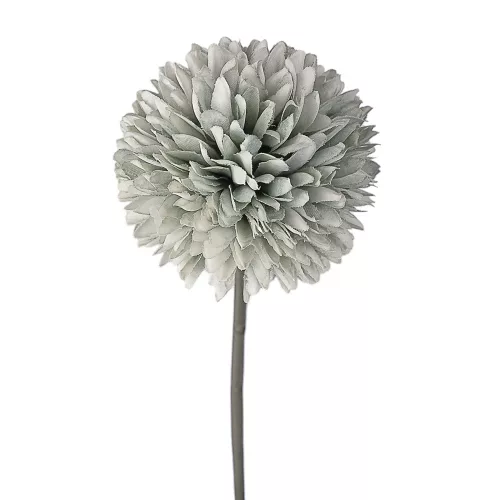 Krizantém selyemvirág szál, 29cm magas - Zöld