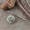 Krizantém selyemvirág szál, 29cm magas - Zöld