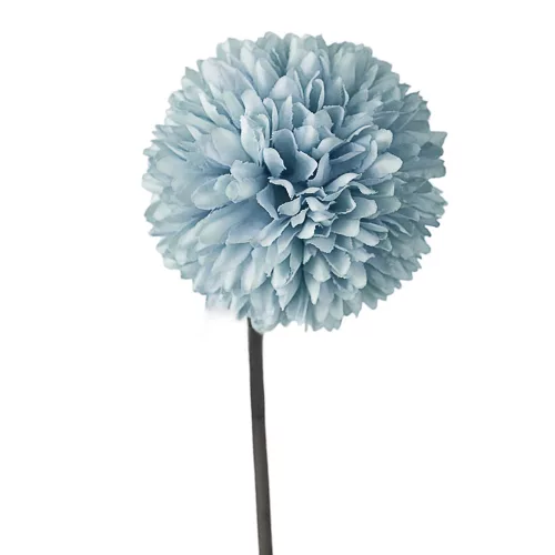 Krizantém selyemvirág szál, 29cm magas - Világoskék