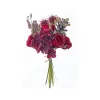 Rózsás hortenzia selyemvirág csokor, 32cm magas - Bordó