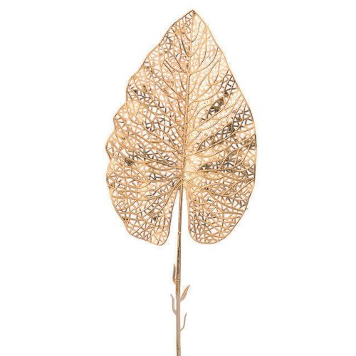 Dekoratív áttört levél, 55cm magas - Arany

