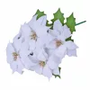 Mikulásvirág csokor, 36cm magas - Fehér
