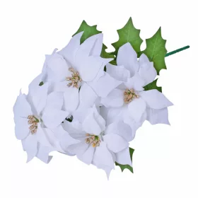 Mikulásvirág csokor, 36cm magas - Fehér